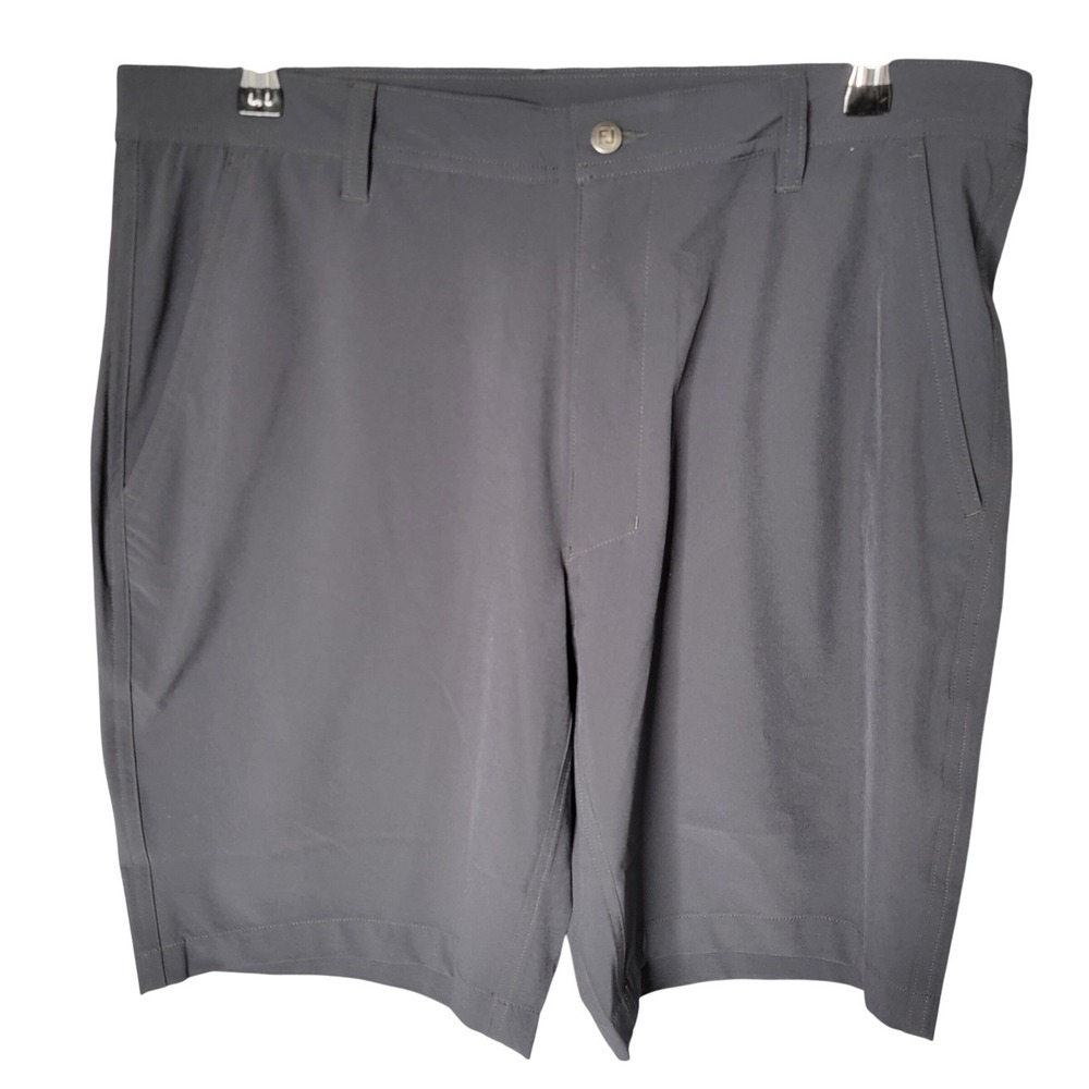 FootJoy Performance Golf Shorts Mens 34 Charcoal Gray/Black  Flat Front 23939 FJ